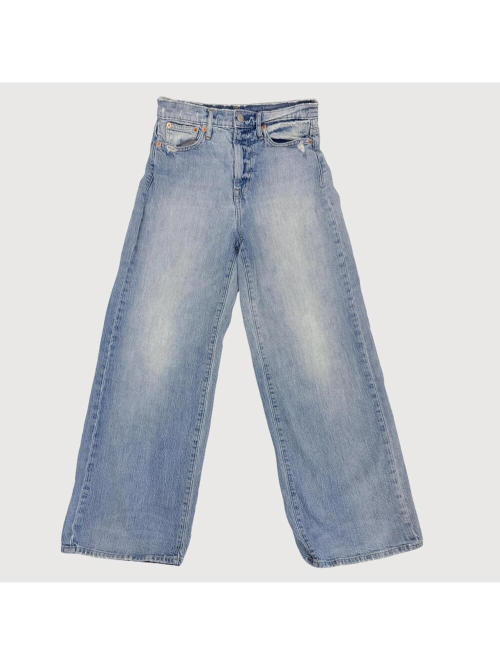 Gap Wide Leg Jeans Light Wash High Rise 28 Y2K